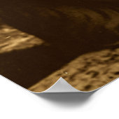 Sepia Vintage Stone Paris Gargoyle Foto Poster (Hoek)