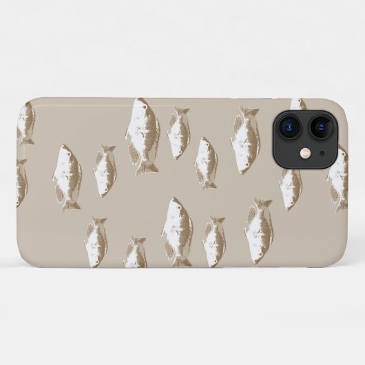 Sepia vis Case-Mate iPhone case (Achterkant (horizontaal))
