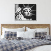 Sepia Vrijheidsbeeld NYC Canvas Afdruk (Insitu (Slaapkamer))