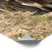 Sepia Wagenwielen Poster (Hoek)
