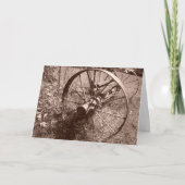 "Sepia Wagon Wheel #1" - Verjaarkaart Kaart (Voorkant)