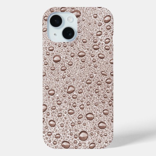 Sepia waterdruppels Case-Mate iPhone case (Achterkant)