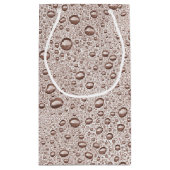 Sepia waterdruppels klein cadeauzakje (Achterkant)