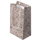 Sepia waterdruppels klein cadeauzakje (Voorkant Gekanteld)