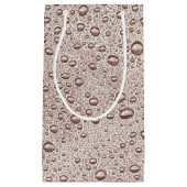 Sepia waterdruppels klein cadeauzakje (Voorkant)