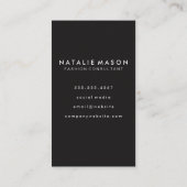 Sepia Waterverf Monogram Visitekaartje (Achterkant)