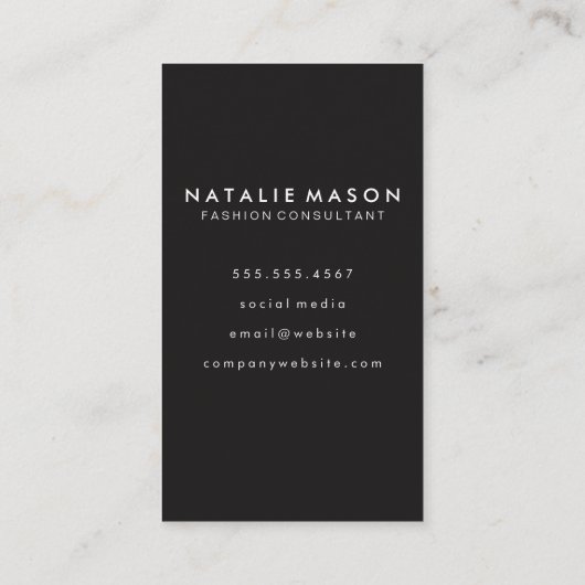 Sepia Waterverf Monogram Visitekaartje (Achterkant)