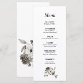 Sepia Waterverf Wedding of Event Menu (Voorkant / Achterkant)