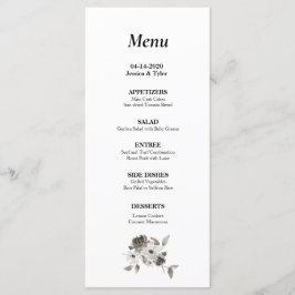 Sepia Waterverf Wedding of Event Menu