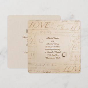 Sepia Wedding Uitnodiging