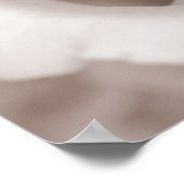  Sepia White & Cream Roos Achtergrond Aangepast Poster (Hoek)