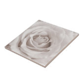 Sepia White & Cream Roos Achtergrond Aangepast Tegeltje (Zijkant)