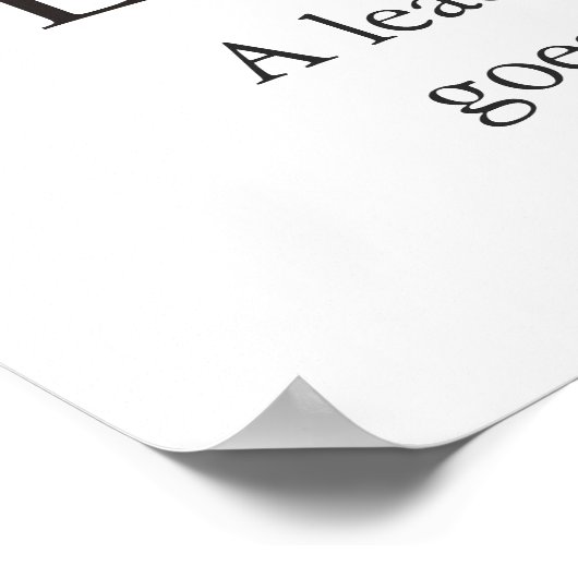 Sepia White Inspirational Leadership Wolf Poster (Hoek)