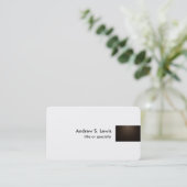 Sepia White Modern Unieke platte trend Professiona Visitekaartje (Staand voorkant)