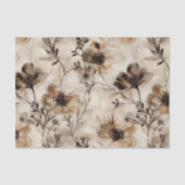 Sepia Wildflowers Decoupage Tissue Paper Tissuepapier (Voorkant)
