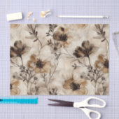 Sepia Wildflowers Decoupage Tissue Paper Tissuepapier (Craft)