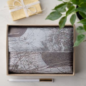 Sepia Winter Seizoen Sneeuw en Hert Foto  Tissuepapier (Geschenk)