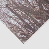 Sepia Winter Seizoen Sneeuw en Hert Foto  Tissuepapier (Detail)