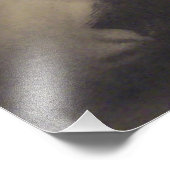 Sepia Witch Bat Night Cauldron Black Cat Foto Afdruk (Hoek)