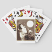 Sepia Wolf en Moon Pokerkaarten (Achterkant)