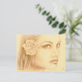 Sepia Woman Briefkaart (Staand voorkant)