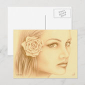 Sepia Woman Briefkaart (Voorkant / Achterkant)
