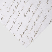 Sepia Words and Phrases Tissuepapier (Detail)