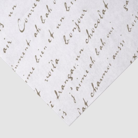 Sepia Words and Phrases Tissuepapier (Detail)