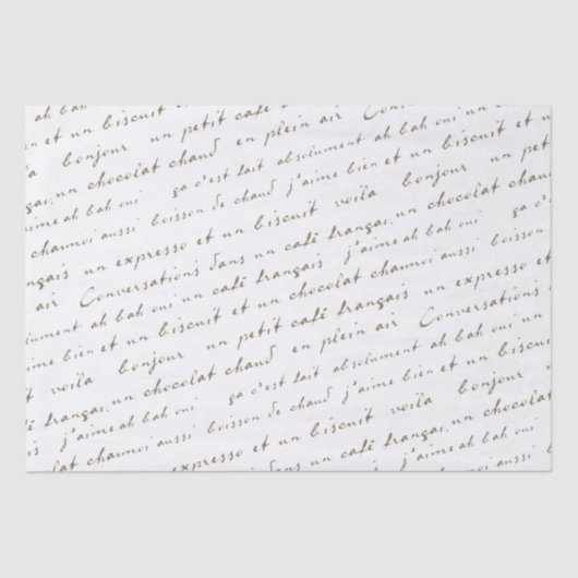 Sepia Words and Phrases Tissuepapier (Voorkant)