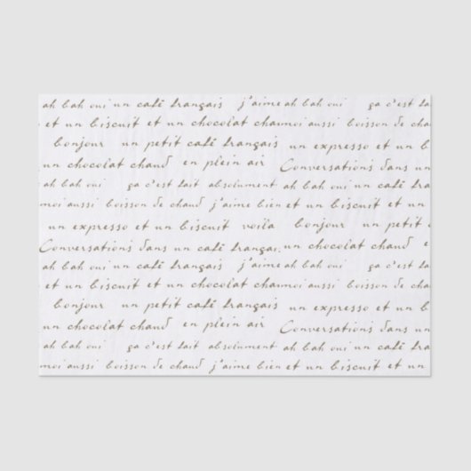 Sepia Words and Phrases Tissuepapier (Voorkant)