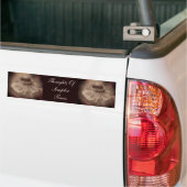 Sepia Zinnia Bloem Simpelere Tijden Bumpersticker (Op Truck)