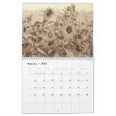  Sepia Zonnebloem 2025 Rustiek Land Kalender (Feb 2026)
