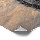 Sepia Zonnebloemolie schilderij fijne moderne kuns Poster (Hoek)