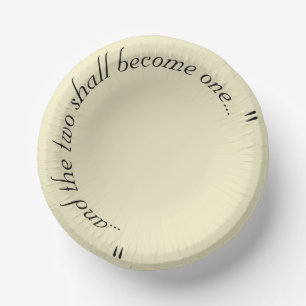 Sepia & Zwart Bruiloft Bijbel Quote Papieren Kommen