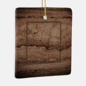 Sepia zwarte bruine granietsteen keramisch ornament (Rechts)