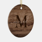 Sepia zwarte bruine granietsteen keramisch ornament (Rechts)