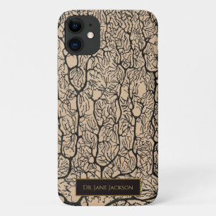 Sepia Zwarte Purkinje Neuron Tekening Neuroloog Case-Mate iPhone Case