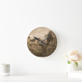 Sepiafoto van Edinburgh Castle Ronde Klok (Huis)