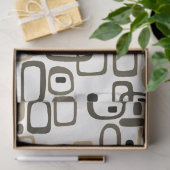 Sepiaovalen, kleurrijk geometrisch vormpatroon tissuepapier (Geschenk)