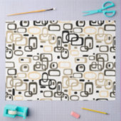 Sepiaovalen, kleurrijk geometrisch vormpatroon tissuepapier (Craft)