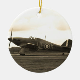Sepiatone Hawker Hurricane Keramisch Ornament