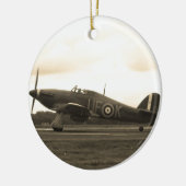 Sepiatone Hawker Hurricane Keramisch Ornament (Links)