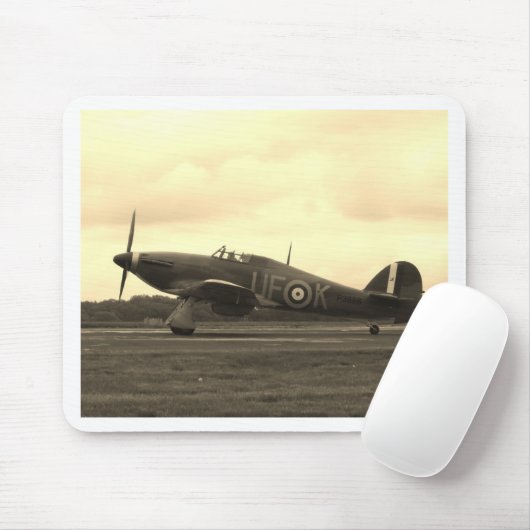 Sepiatone Hawker Hurricane Muismat (Met muis)