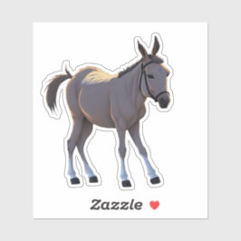 Seppel, kleiner störrischer Esel -  Sticker