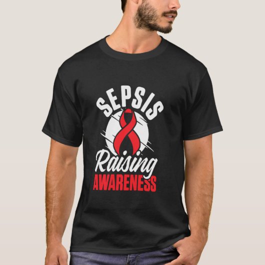 Sepsis Awareness Raising Warrior Survivor Support T-shirt (Voorkant)