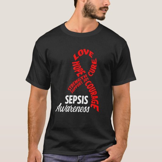 Sepsis Awareness Support Warrior Surviving Support T-shirt (Voorkant)