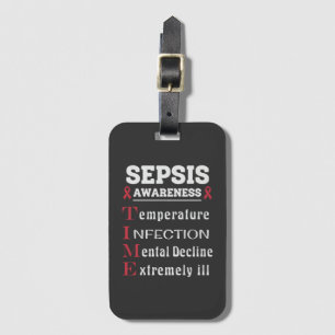 Sepsis Awareness T.I.M.E.-gids Bagagelabel