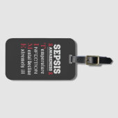Sepsis Awareness T.I.M.E.-gids Bagagelabel (Voorkant (horizontaal))