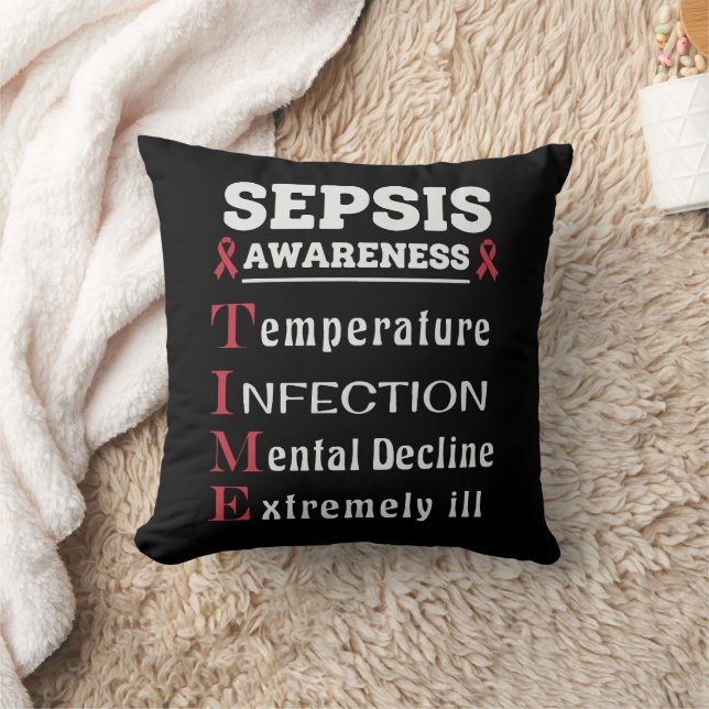 Sepsis Awareness T.I.M.E.-gids Kussen (Deken)
