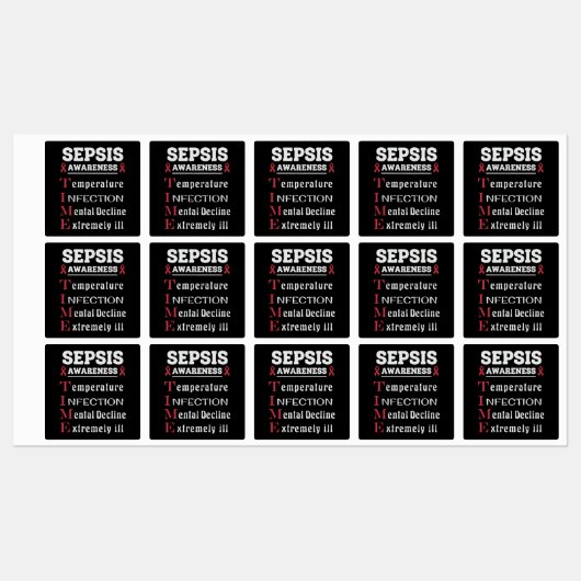 Sepsis Awareness T.I.M.E.-gids Labels (Vel)